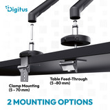 Digitus Single Design Monitorhalterung, 35", 10 kg schwarz