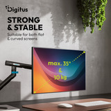 Digitus Single Design Monitorhalterung, 35", 10 kg schwarz