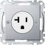 Merten Steckdosen Einsatz Aluminium USA 20 Ampere aluminium, Retail