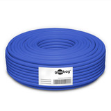 goobay Netzwerkkabel Cat.7a S/FTP (PiMF) Dca blau, 50 Meter, doppelt geschirmt