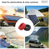 Digitus Solarkabel Verlängerung Ø 4mm² PV 1.500Volt 2x 3 Meter - 1x rot, 1x schwarz, MC4-Stecker / -Buchse