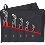 KNIPEX Cobra Zangen-Set, 5-teilig rot, gezahnte Griffflächen, integrierter Klemmschutz