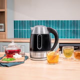 Cecotec Thermosense 400 VisionLight, Wasserkocher edelstahl/schwarz, 2.200 Watt, 1,7 Liter
