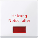 Merten Wippe Ausschalter mit Kontrollfenster für Heizung Notschalter weiß (glänzend), Retail