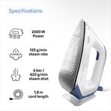 Braun CareStyle Compact IS 2143, Dampfbügelstation weiß/blau