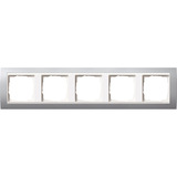 Gira Abdeckrahmen 5fach, Abdeckung aluminium, Retail