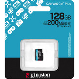 Kingston Canvas Go! Plus 128 GB microSDXC, Speicherkarte schwarz, UHS-I U3, Class 10, V30, A2