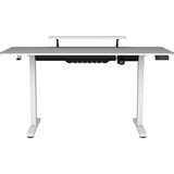 Cougar Gaming Schreibtisch E-Star 140, Gaming-Tisch weiß/grau, 140 x 60cm, mit Monitorständer
