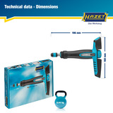 Hazet Drehmomentschraubendreher mit Quergriff schwarz/blau, 1 - 6 Nm, 1/4" Bitaufnahme