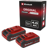 EINHELL Akku Power-X-Change TWIN-PACK 18Volt 4,0Ah rot/schwarz, 2 Stück, ohne Ladegerät
