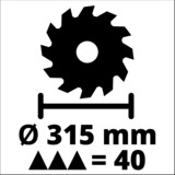 EINHELL Tischkreissäge TC-TS 315 U rot/schwarz, 1.800 Watt
