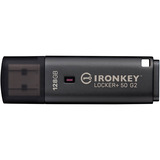 Kingston IronKey Locker+ 50 G2 128 GB, USB-Stick anthrazit, USB-A 3.2 Gen 1