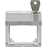 Merten Zwischenring Aquadesign mit Klappdeckel und Schloss, Abdeckung aluminium, Retail