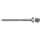 fischer Spanplattenschraube PowerFast 6,0 x 100 Senkkopf PZ 100 Stück, Teilgewinde, nicht rostender Stahl A2