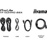 iiyama ProLite TF1534MC-B8X, LED-Monitor 38 cm (15 Zoll), schwarz (matt), XGA, TN, Touchscreen