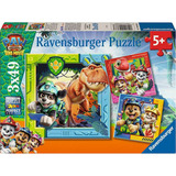 Ravensburger Kinderpuzzle Paw Patrol 3 Dino Movie 3x 49 Teile