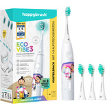 happybrush ECO VIBE KIDS Agnes + 3 Refills, Elektrische Zahnbürste weiß