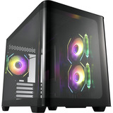 FSP S380, Tower-Gehäuse schwarz, Tempered Glass x 2