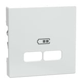 Merten Zentralplatte für System M USB Ladestation Einsatz weiß, Retail
