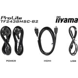 iiyama ProLite TF2438MSC-B2, LED-Monitor 60.5 cm (23.8 Zoll), schwarz (matt), FullHD, IPS, DP, HDMI, Wasserfeste Touch-Funktion, 120Hz Panel