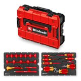 EINHELL E-Case Werkzeugkoffer Elektrik-VDE, 24-teilig, Werkzeug-Set rot/gelb, mit Werkzeug-Sortiment für Elektriker