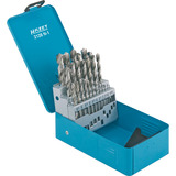 Hazet Spiralbohrer-Kassette (2128N-1), 25-teilig, Bohrer-Satz blau, 1 - 13 mm,  um 0,5 mm steigend