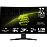 MSI MAG 274CQFDE, Gaming-Monitor 68.6 cm (27 Zoll), schwarz, WQHD, Rapid-VA, Curved, HDR Ready, 180Hz Panel