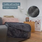 Beurer Wärmezudecke HD 65 Dark Grey, Heizdecke dunkelgrau, 130 x 180 cm