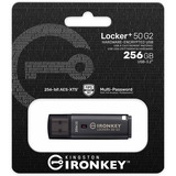 Kingston IronKey Locker+ 50 G2 256 GB, USB-Stick anthrazit, USB-A 3.2 Gen 1