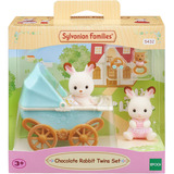 EPOCH Sylvanian Families - Schokoladenhasen Zwillinge mit Kinderwagen, Konstruktionsspielzeug 