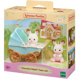 EPOCH Sylvanian Families - Schokoladenhasen Zwillinge mit Kinderwagen, Konstruktionsspielzeug 