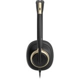 HP Poly Mission 815 Mono-USB-Headset (kabelgebunden) BULK schwarz, USB Type-C und Type-A, Kunstleder-Ohrpolster (Oberflächenmaterial)