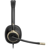 HP Poly Mission 815 Mono-USB-Headset (kabelgebunden) BULK schwarz, USB Type-C und Type-A, Kunstleder-Ohrpolster (Oberflächenmaterial)