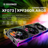 Xilence XPF360R.ARGB, Gehäuselüfter schwarz, 3er-Pack, Reverse, 125 mm