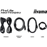 iiyama ProLite XB2793QSU-B1, LED-Monitor 68.5 cm (27 Zoll), schwarz (matt), QHD, IPS, HDMI, DP, USB-Hub, Höhenverstellung