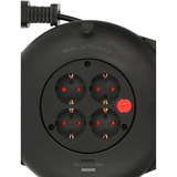 Brennenstuhl Vario-Line Mini-Kabeltrommel 4-fach schwarz, 10 Meter