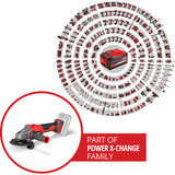 EINHELL Professional Akku-Winkelschleifer AXXIO 18/115 Q, 18Volt rot/schwarz, ohne Akku und Ladegerät