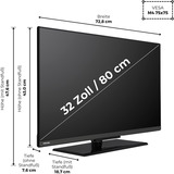 Toshiba 32LF3F63DAZ, LED-Fernseher 80 cm (32 Zoll), schwarz, FullHD, HDR, Triple Tuner, Fire TV