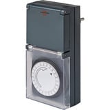 Brennenstuhl Tages-Zeitschaltuhr MZ44 dunkelgrau, Mechanische Zeitschaltuhr mit 24 Stunden Programm für innen und außen.