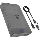 ICY BOX IB-388-CU3, Laufwerksgehäuse schwarz, Festplattengehäuse für 2,5"/3,5" SATA SSD/HDD