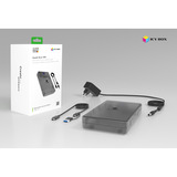 ICY BOX IB-388-CU3, Laufwerksgehäuse schwarz, Festplattengehäuse für 2,5"/3,5" SATA SSD/HDD