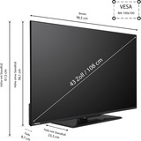 Toshiba 43UV3463DAW, LED-Fernseher 108 cm (43 Zoll), schwarz, UltraHD/4K, Triple Tuner, SmartTV, VIDAA