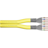 Digitus Professional Cat.7a S/FTP Verlegekabel Duplex, Dca gelb, 100 Meter Rolle