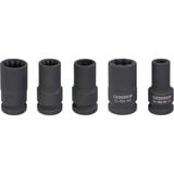 GEDORE Steckschlüssel-Satz Bremsen, 5-teilig schwarz, Sonderprofile (KL-0112-9) 
