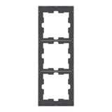Merten Rahmen 3-fach Nickelmetallic grau, Retail