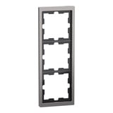 Merten Rahmen 3-fach Nickelmetallic grau, Retail