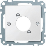 Merten Zentralplatte für Audio-Steckverbinder XLR, Abdeckung weiß, Retail
