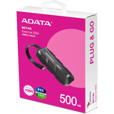 ADATA SC740 External SSD 500 GB, Externe SSD schwarz/schwarz, USB-C 3.2 Gen 2 (10 Gbit/s)