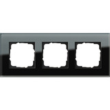 Gira Abdeckrahmen dreifach aus Glas, glänzende Oberfläche, Schutzart IP20, Esprit System 55 schwarz (glänzend), Retail