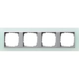 Gira Abdeckrahmen vierfach mit Zwischenrahmen Farbe Aluminium mint, Retail